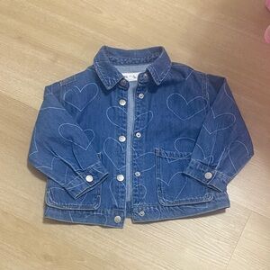 Zara Denim Jacket with Heart Design